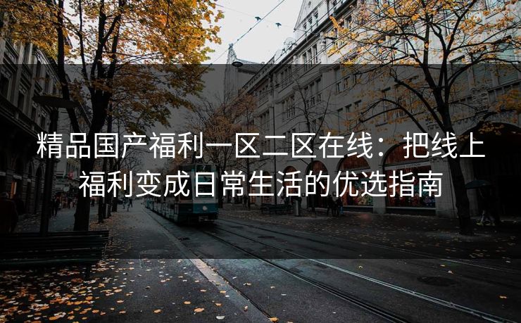 精品国产福利一区二区在线：把线上福利变成日常生活的优选指南
